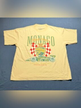 100% Cotton 2XL NWOT Alpha Collective Monaco Grand Prix Graphic Tee